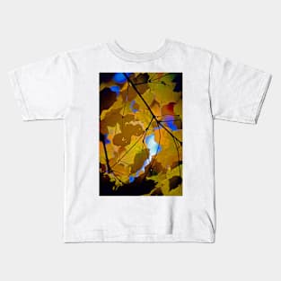 Translucient Maple Leaves Against a Blue Sky Kids T-Shirt